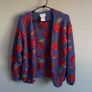 adorable strawberry cardigan